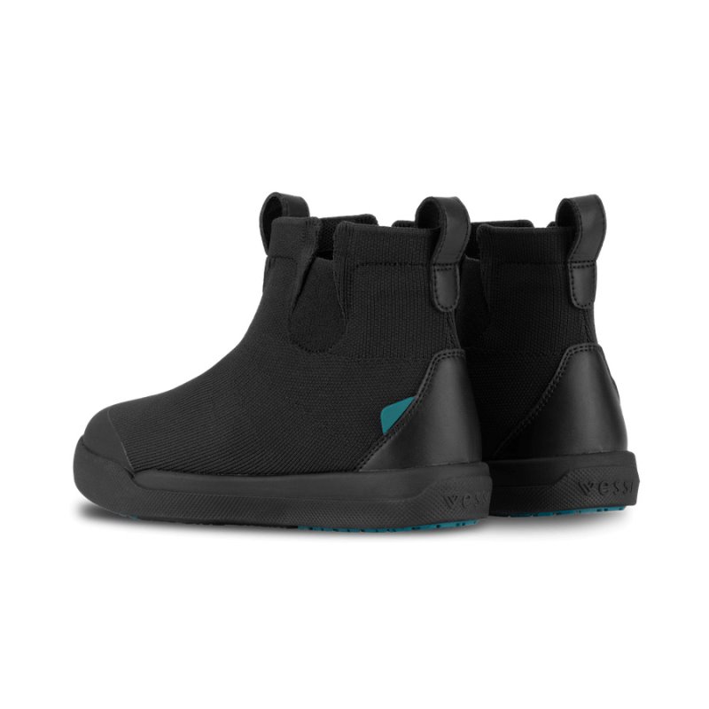 Black / Black Vessi Weekend Chelsea Kids' Waterproof Boots | czp3Ox7