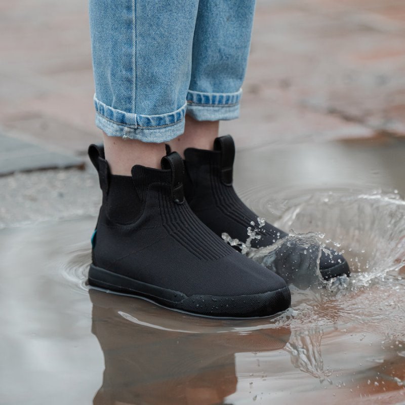 Black / Black Vessi Weekend Chelsea Women's Waterproof Boots | Pojvo8o