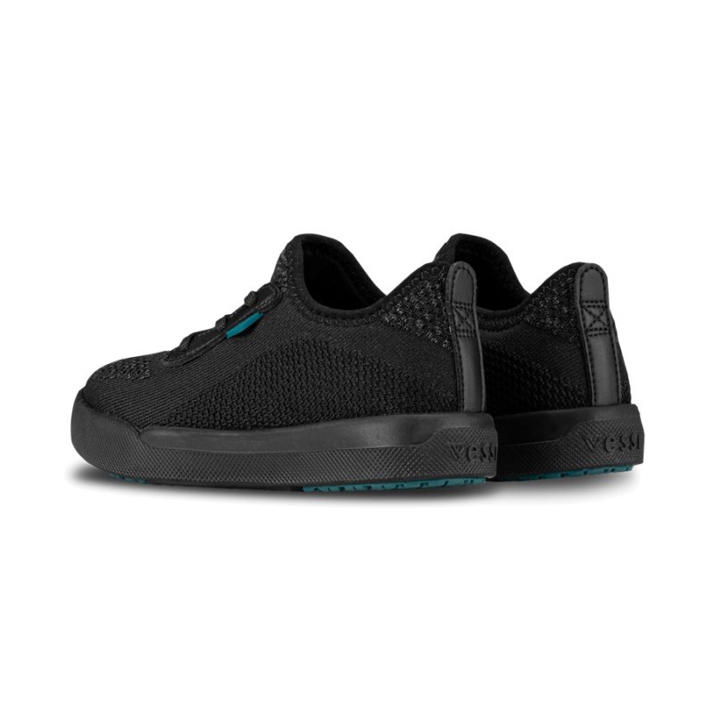 Black / Black Vessi Weekend Kids' Waterproof Sneakers | LGmCEgi