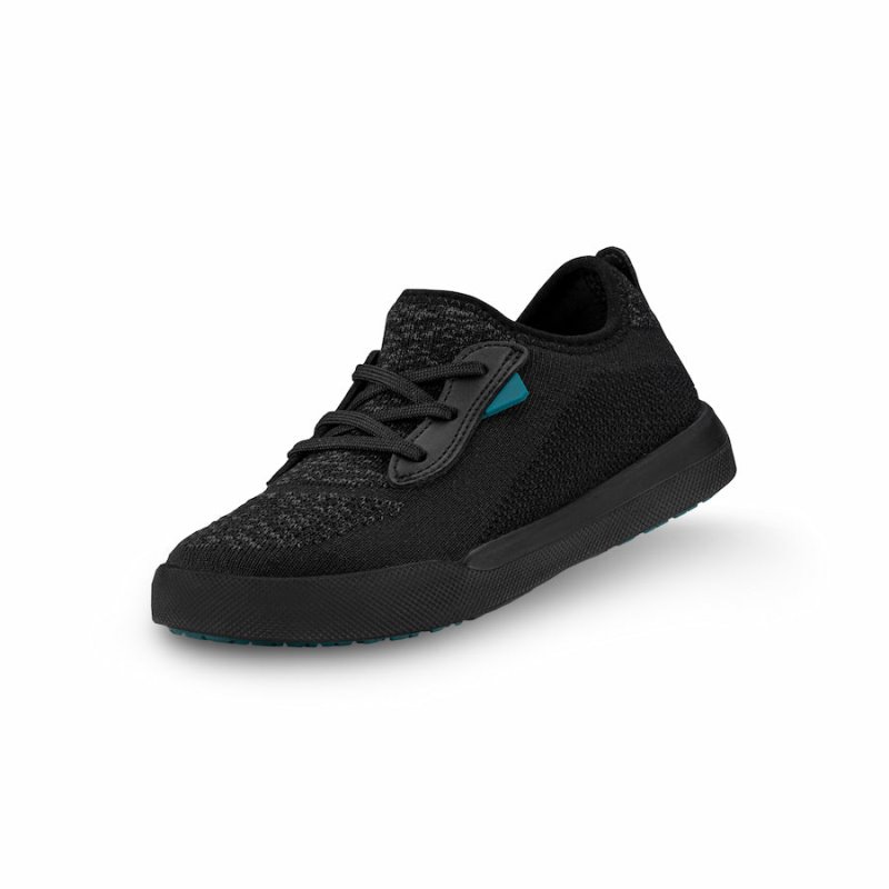 Black / Black Vessi Weekend Kids' Waterproof Sneakers | LGmCEgi