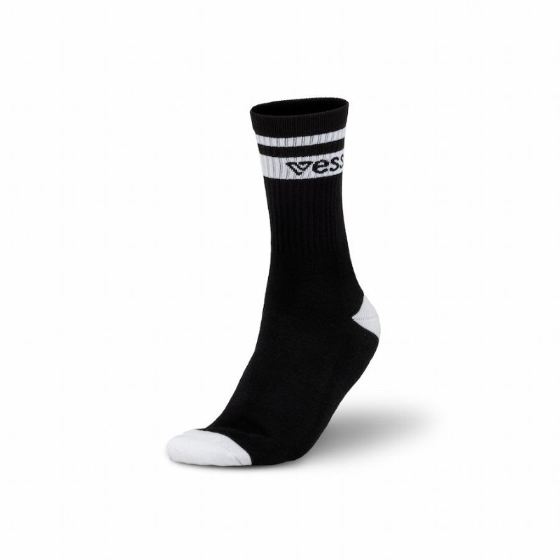 Black Vessi Crew Socks Accessories Socks | pEuD78X