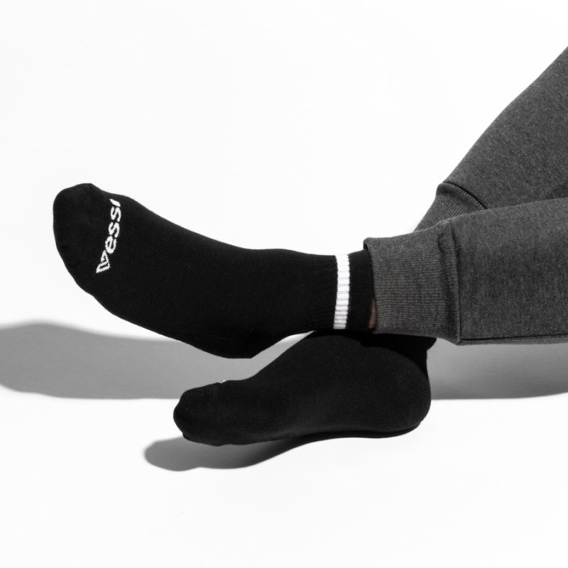 Black Vessi Mid Crew Socks Accessories Socks | hn7QZzd