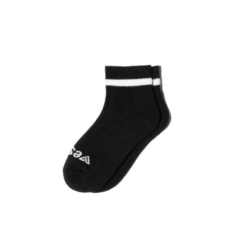 Black Vessi Mid Crew Socks Kids\' Socks | fufkR4j