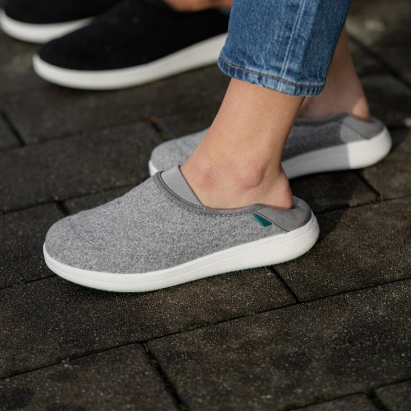 Grey Vessi Sunday Slippers Women's Waterproof Shoes | ZDXQE0u