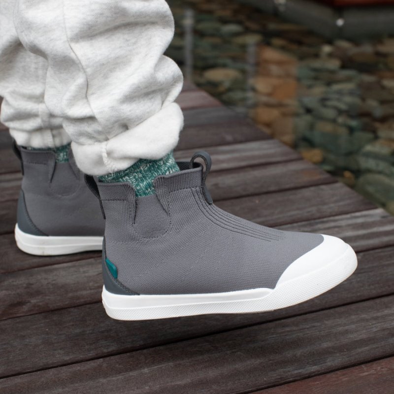 Grey Vessi Weekend Chelsea Kids' Waterproof Boots | 0uxg4FQ