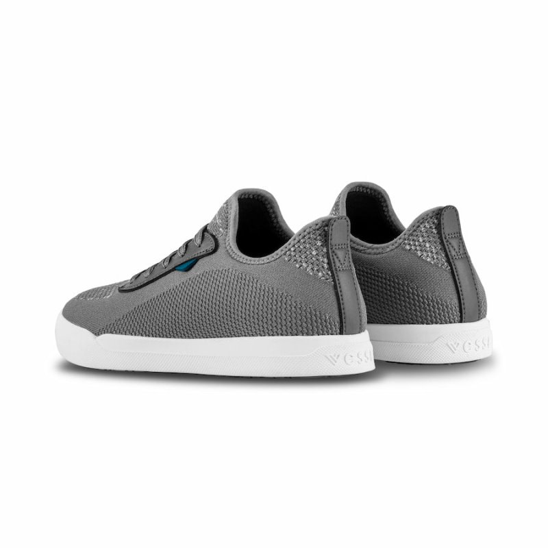 Grey Vessi Weekend Men's Waterproof Sneakers | 0TsTWQD