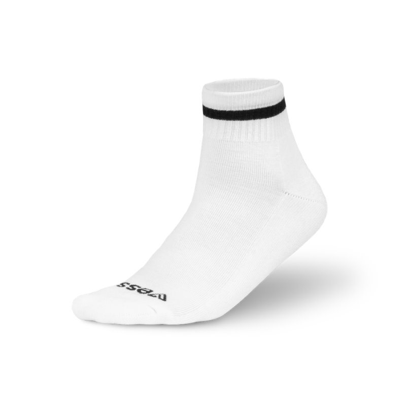 White / Black Vessi Mid Crew Socks Accessories Socks | 7x2nuul