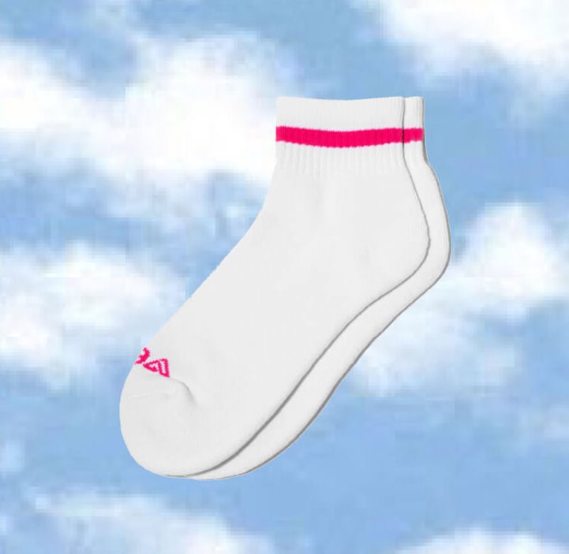 White / Rose Vessi Mid Crew Socks Accessories Socks | kaDVg5b